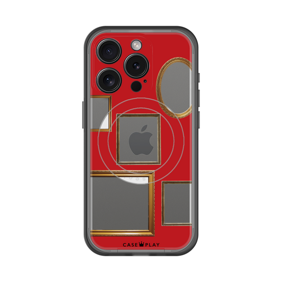 スリムプロテクションプレミアムケース with MagSafe［ Photo Frames - Red ］