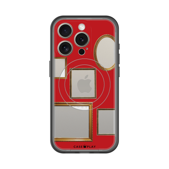 スリムプロテクションプレミアムケース with MagSafe［ Photo Frames - Red ］