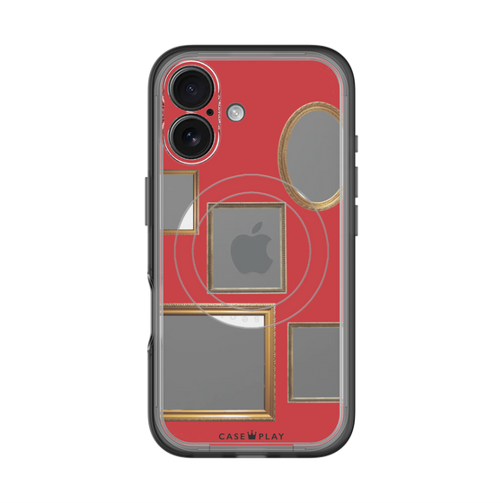 スリムプロテクションプレミアムケース with MagSafe［ Photo Frames - Red ］