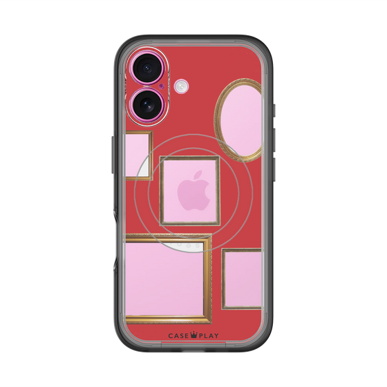 スリムプロテクションプレミアムケース with MagSafe［ Photo Frames - Red ］