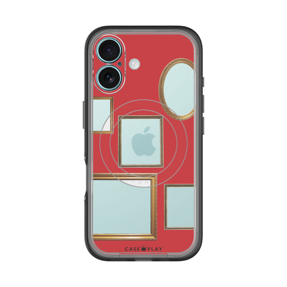 スリムプロテクションプレミアムケース with MagSafe［ Photo Frames - Red ］