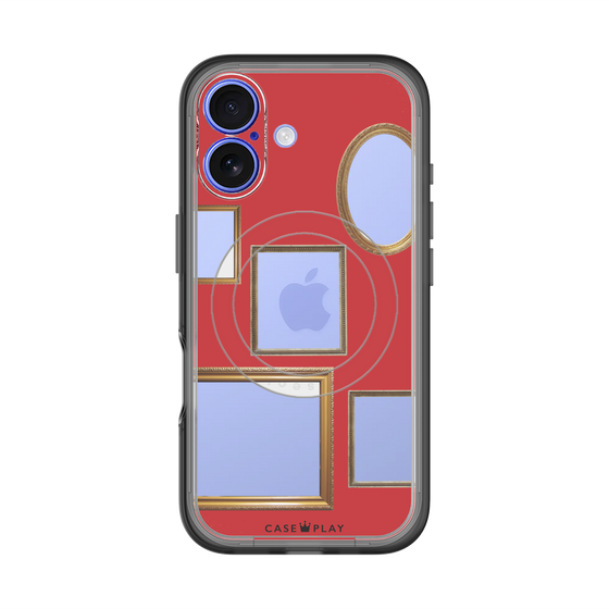 スリムプロテクションプレミアムケース with MagSafe［ Photo Frames - Red ］
