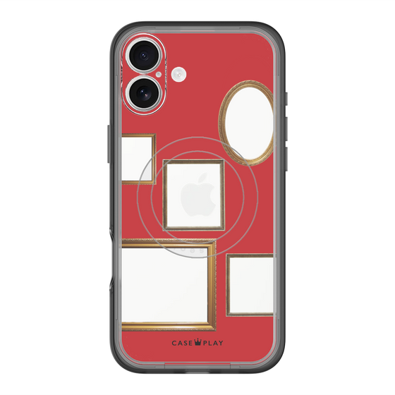 スリムプロテクションプレミアムケース with MagSafe［ Photo Frames - Red ］