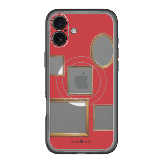 スリムプロテクションプレミアムケース with MagSafe［ Photo Frames - Red ］