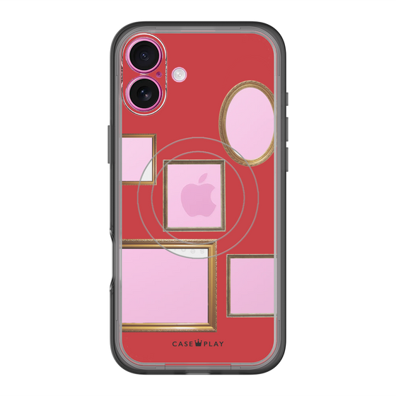 スリムプロテクションプレミアムケース with MagSafe［ Photo Frames - Red ］
