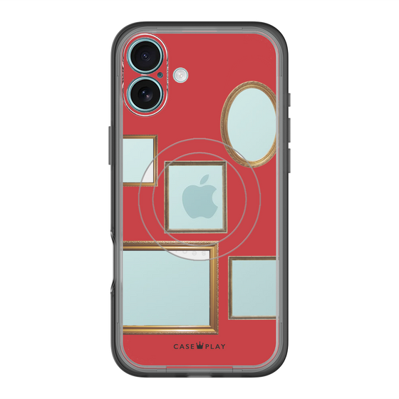 スリムプロテクションプレミアムケース with MagSafe［ Photo Frames - Red ］