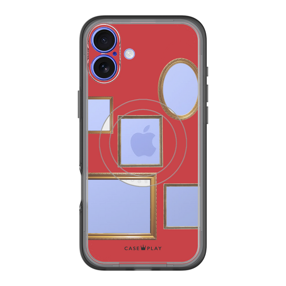 スリムプロテクションプレミアムケース with MagSafe［ Photo Frames - Red ］