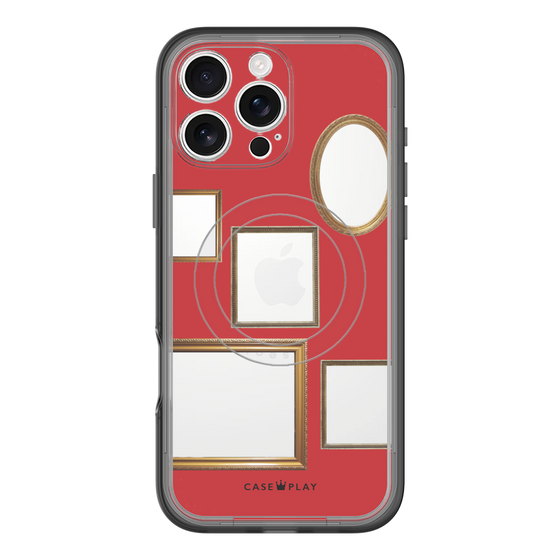 スリムプロテクションプレミアムケース with MagSafe［ Photo Frames - Red ］