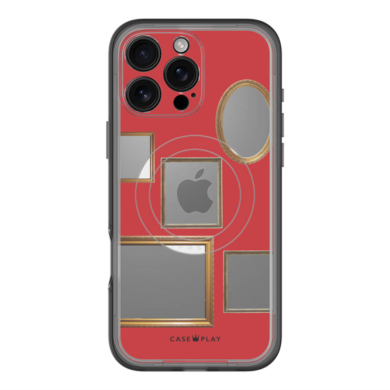 スリムプロテクションプレミアムケース with MagSafe［ Photo Frames - Red ］