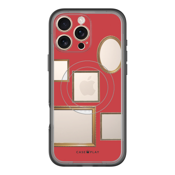 スリムプロテクションプレミアムケース with MagSafe［ Photo Frames - Red ］