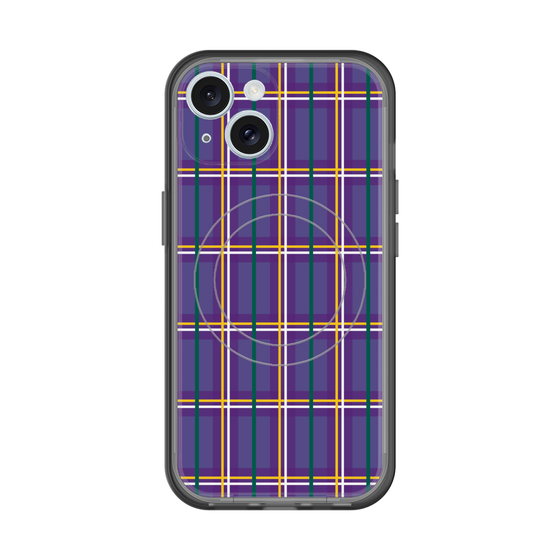 スリムプロテクションプレミアムケース with MagSafe［ Tartan Check - Purple ］