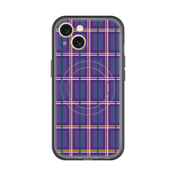 スリムプロテクションプレミアムケース with MagSafe［ Tartan Check - Purple ］
