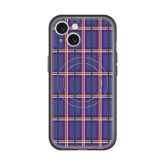 スリムプロテクションプレミアムケース with MagSafe［ Tartan Check - Purple ］