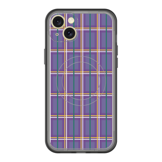 スリムプロテクションプレミアムケース with MagSafe［ Tartan Check - Purple ］
