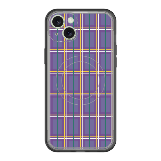 スリムプロテクションプレミアムケース with MagSafe［ Tartan Check - Purple ］