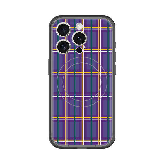 スリムプロテクションプレミアムケース with MagSafe［ Tartan Check - Purple ］