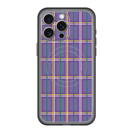スリムプロテクションプレミアムケース with MagSafe［ Tartan Check - Purple ］