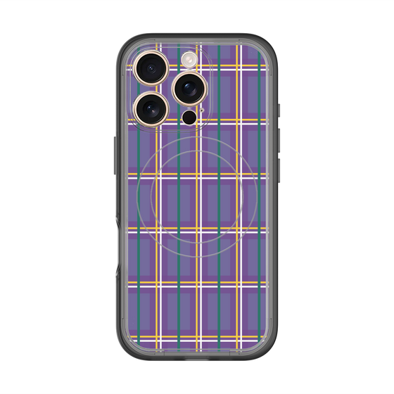 スリムプロテクションプレミアムケース with MagSafe［ Tartan Check - Purple ］