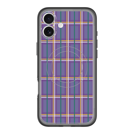 スリムプロテクションプレミアムケース with MagSafe［ Tartan Check - Purple ］
