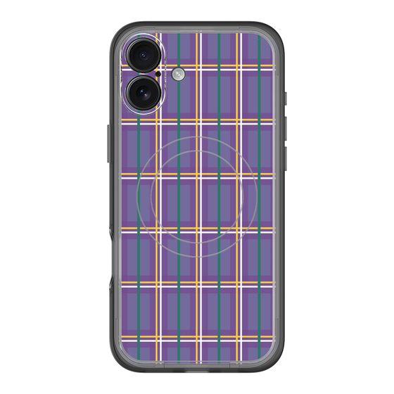 スリムプロテクションプレミアムケース with MagSafe［ Tartan Check - Purple ］
