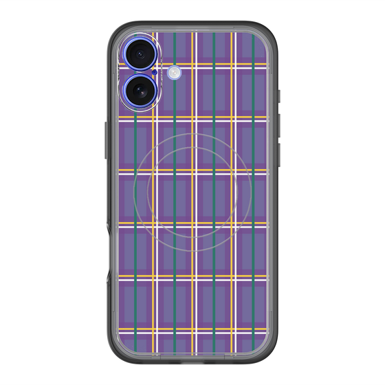 スリムプロテクションプレミアムケース with MagSafe［ Tartan Check - Purple ］