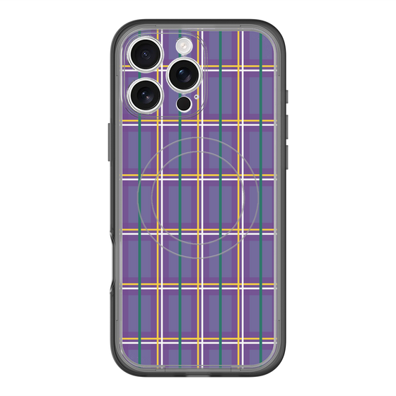 スリムプロテクションプレミアムケース with MagSafe［ Tartan Check - Purple ］