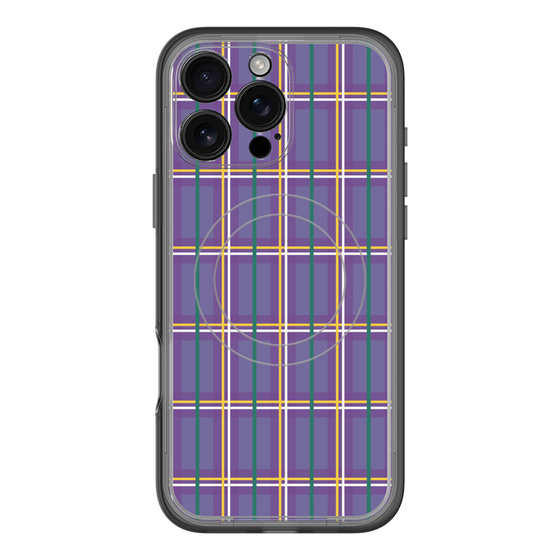 スリムプロテクションプレミアムケース with MagSafe［ Tartan Check - Purple ］