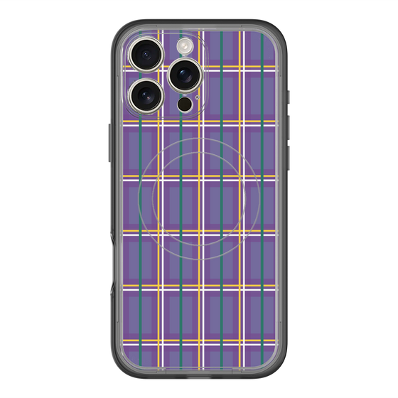 スリムプロテクションプレミアムケース with MagSafe［ Tartan Check - Purple ］