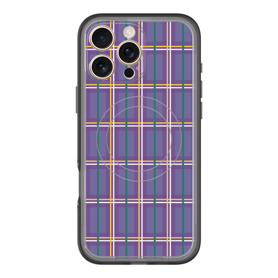 スリムプロテクションプレミアムケース with MagSafe［ Tartan Check - Purple ］