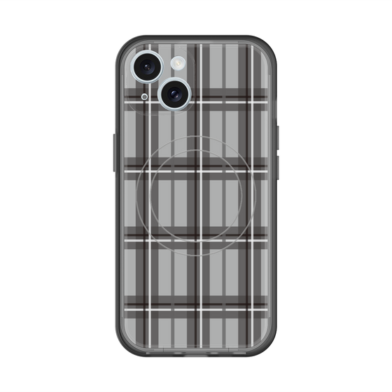 スリムプロテクションプレミアムケース with MagSafe［ Tartan Check - Gray ］