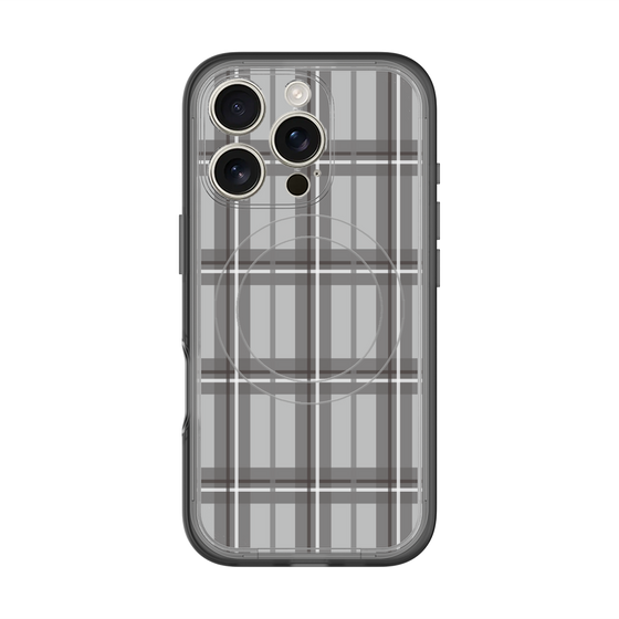 スリムプロテクションプレミアムケース with MagSafe［ Tartan Check - Gray ］