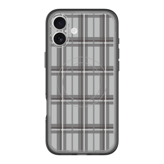 スリムプロテクションプレミアムケース with MagSafe［ Tartan Check - Gray ］