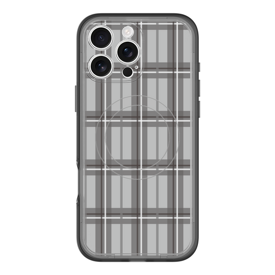 スリムプロテクションプレミアムケース with MagSafe［ Tartan Check - Gray ］