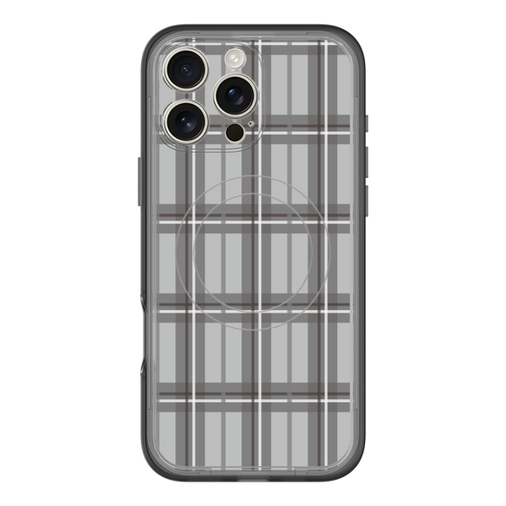 スリムプロテクションプレミアムケース with MagSafe［ Tartan Check - Gray ］