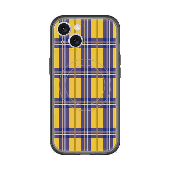 スリムプロテクションプレミアムケース with MagSafe［ Tartan Check - Yellow ］