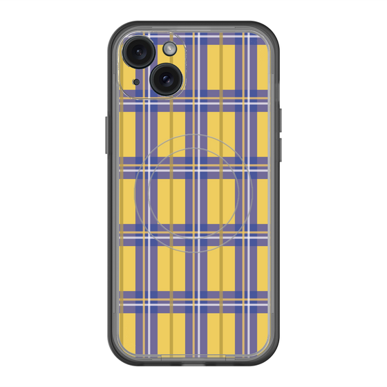 スリムプロテクションプレミアムケース with MagSafe［ Tartan Check - Yellow ］