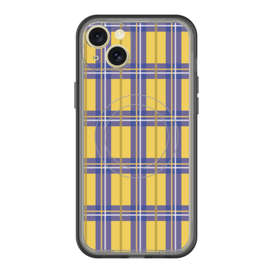 スリムプロテクションプレミアムケース with MagSafe［ Tartan Check - Yellow ］