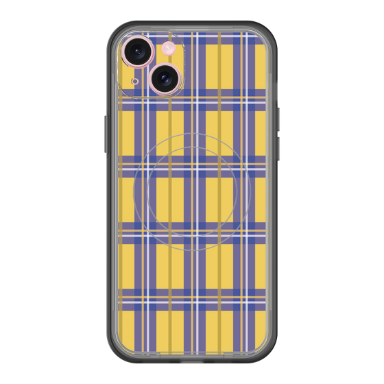 スリムプロテクションプレミアムケース with MagSafe［ Tartan Check - Yellow ］