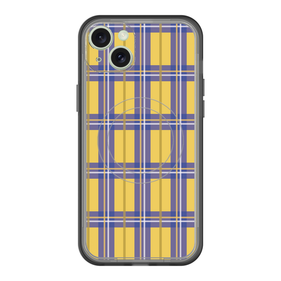 スリムプロテクションプレミアムケース with MagSafe［ Tartan Check - Yellow ］