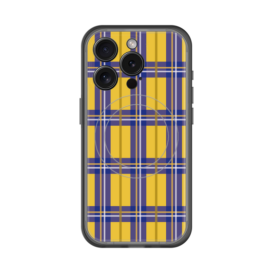 スリムプロテクションプレミアムケース with MagSafe［ Tartan Check - Yellow ］