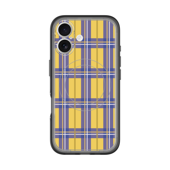 スリムプロテクションプレミアムケース with MagSafe［ Tartan Check - Yellow ］
