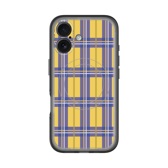 スリムプロテクションプレミアムケース with MagSafe［ Tartan Check - Yellow ］
