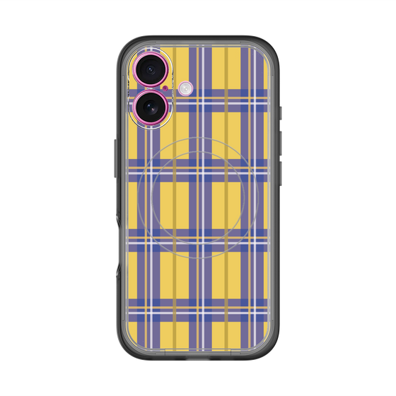 スリムプロテクションプレミアムケース with MagSafe［ Tartan Check - Yellow ］