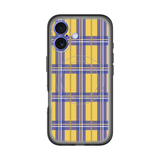 スリムプロテクションプレミアムケース with MagSafe［ Tartan Check - Yellow ］