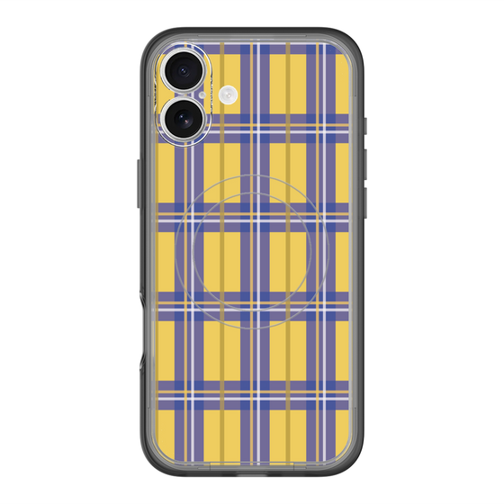 スリムプロテクションプレミアムケース with MagSafe［ Tartan Check - Yellow ］