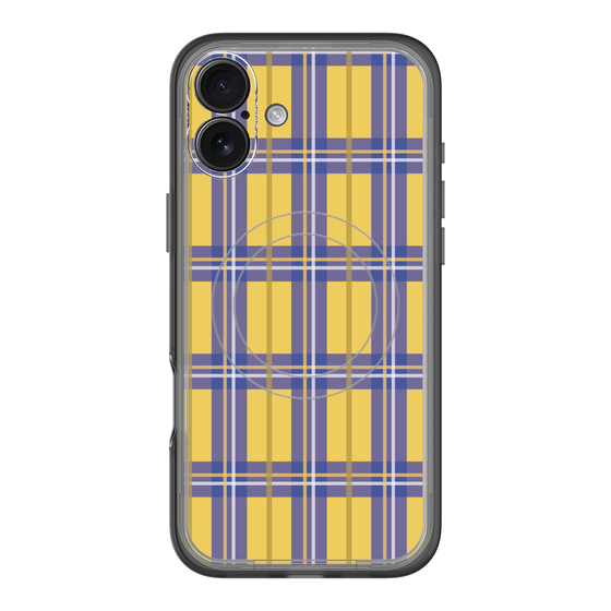 スリムプロテクションプレミアムケース with MagSafe［ Tartan Check - Yellow ］