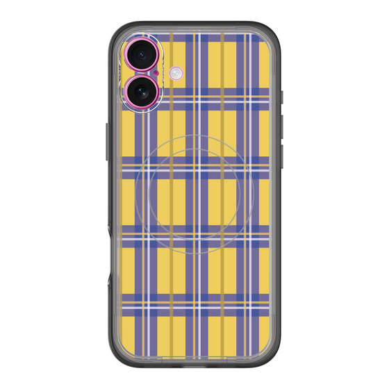 スリムプロテクションプレミアムケース with MagSafe［ Tartan Check - Yellow ］