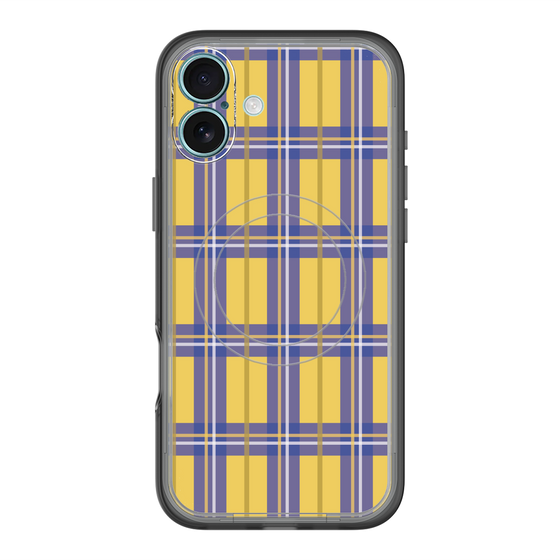 スリムプロテクションプレミアムケース with MagSafe［ Tartan Check - Yellow ］