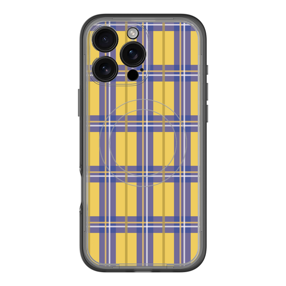 スリムプロテクションプレミアムケース with MagSafe［ Tartan Check - Yellow ］