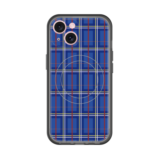 スリムプロテクションプレミアムケース with MagSafe［ Tartan Check - Blue ］